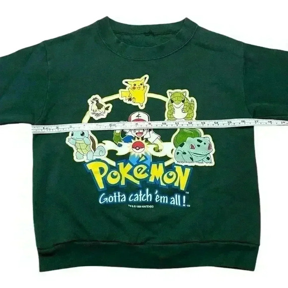 Pokémon Vintage 1999 Nintendo Green Crewneck - Picture 4 of 6